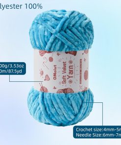 Alternative view of 4x100g Fluffy Velvet Chenille Yarn for Crocheting and Knitting. 4x80m (87.5yd) Baby Yarn for Crocheting Soft. Crochet Chunky Yarns Amigurumi Yarns (4 Burgundy)